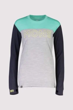 Mons Royale - Women's Yotei BF Tech LS Mint Edge