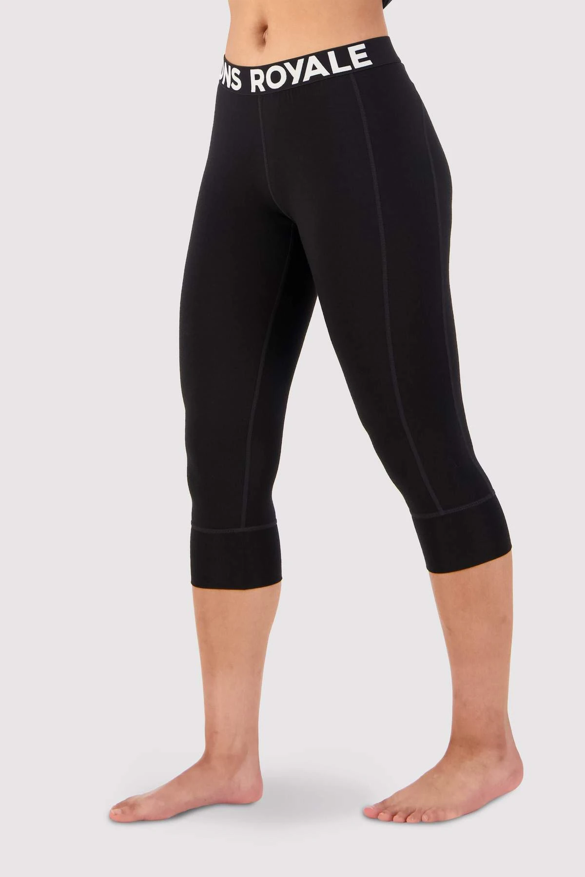 Mons Royale - Woman´s Cascade 3/4 Leggin Black 2 Mons Royale - Woman´s Cascade 3/4 Leggin Black - Billede 2