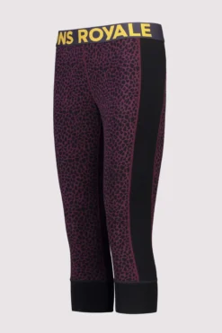 Mons Royale - Woman´s Cascade 3/4 Leggin Winter Leopard