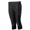 Mons Royale Alagna - Women´s 3/4 Legging Black/Thin Stripe