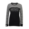 Mons Royale Yotei BF Tech LS Women Black/Thick Stripe